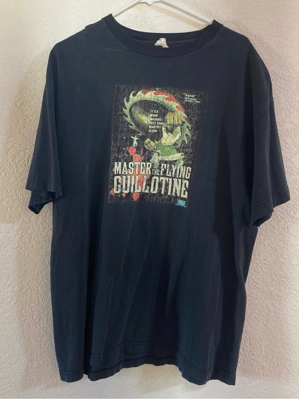 Vintage Black Graphic Master Of The Flying Guillotine Crewneck Tshirt